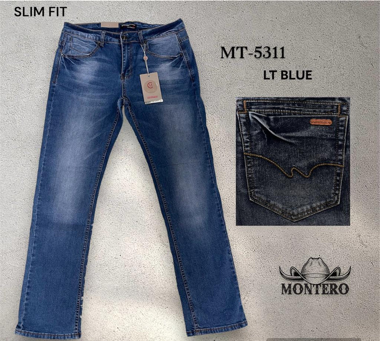 Pantalón Vaquero Montero Jeans de Mezclilla Stretch