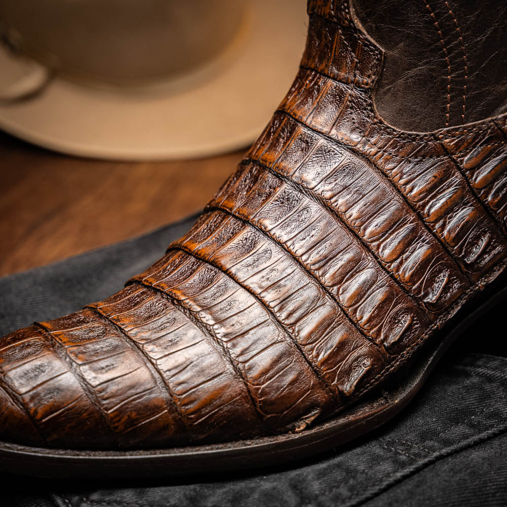 Marco_Di_Milano Phoenix: Aged Brown Leather Luxury Shoe