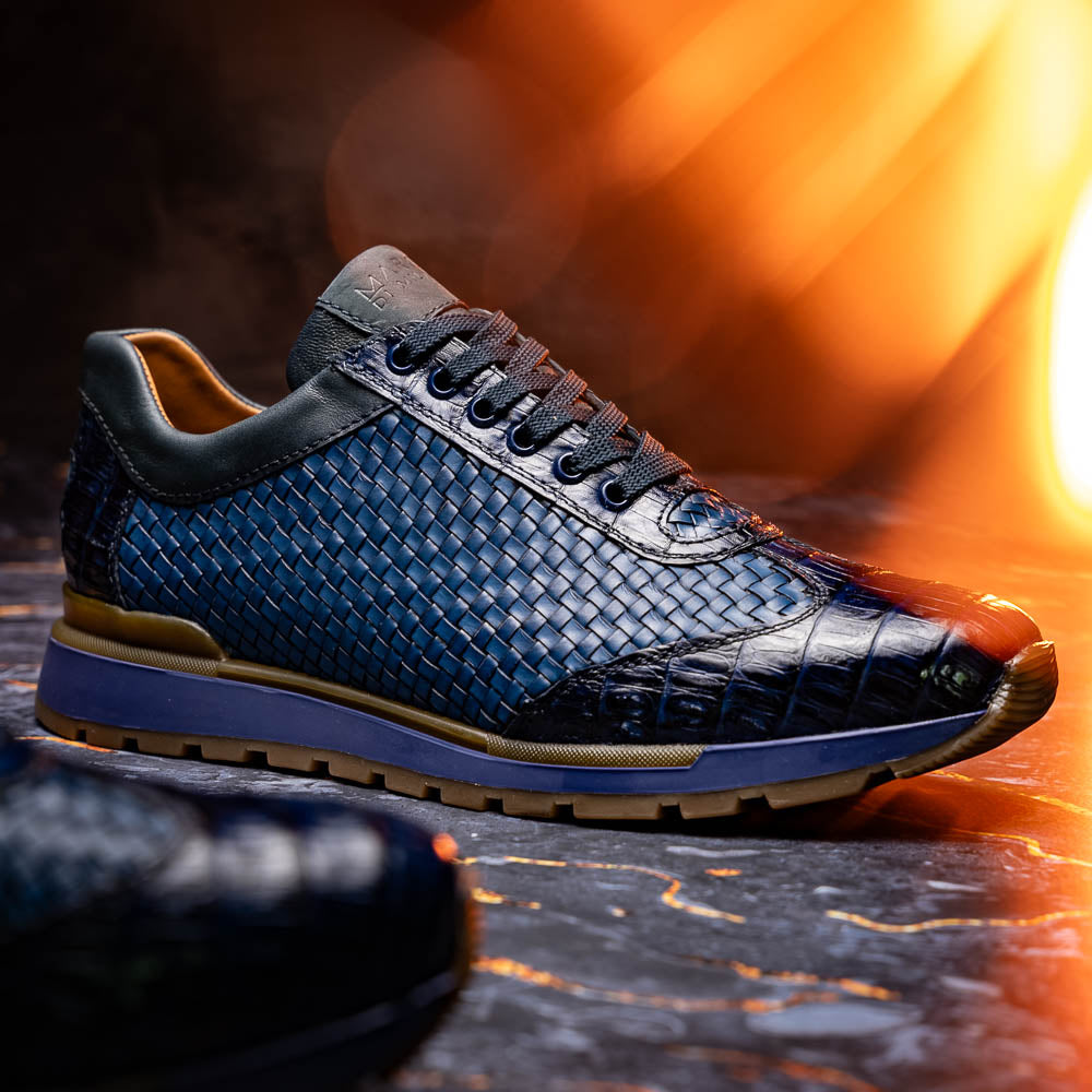 Marco Di Milano Roma Navy Leather Loafers