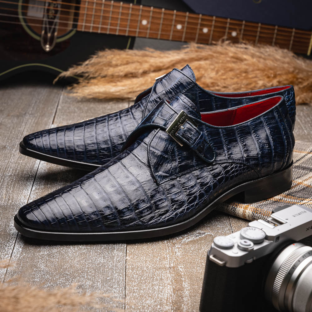 Marco_Di_Milano Rovigo: Navy Leather Dress Shoe