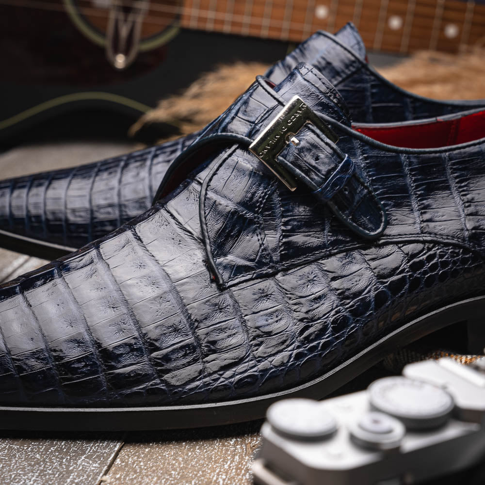 Marco_Di_Milano Rovigo: Navy Leather Dress Shoe