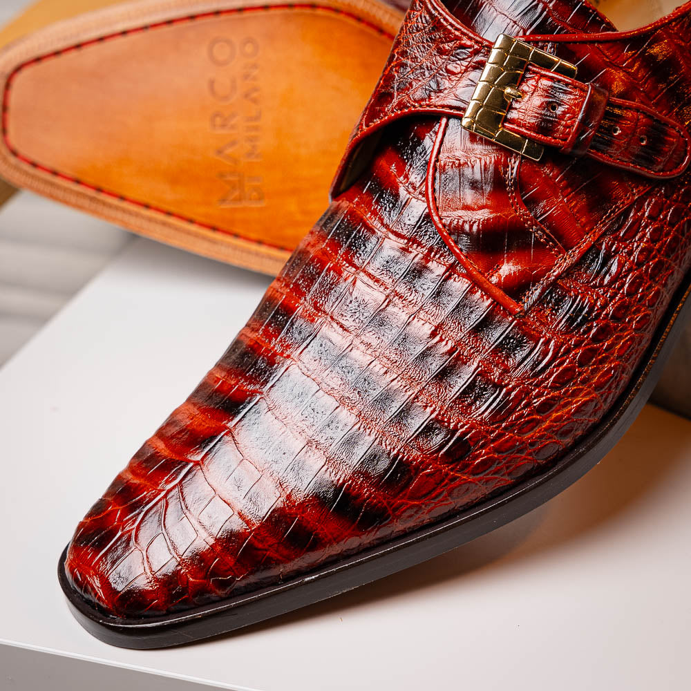 Marco Di Milano Rovigo: Cognac Leather Strap Loafers