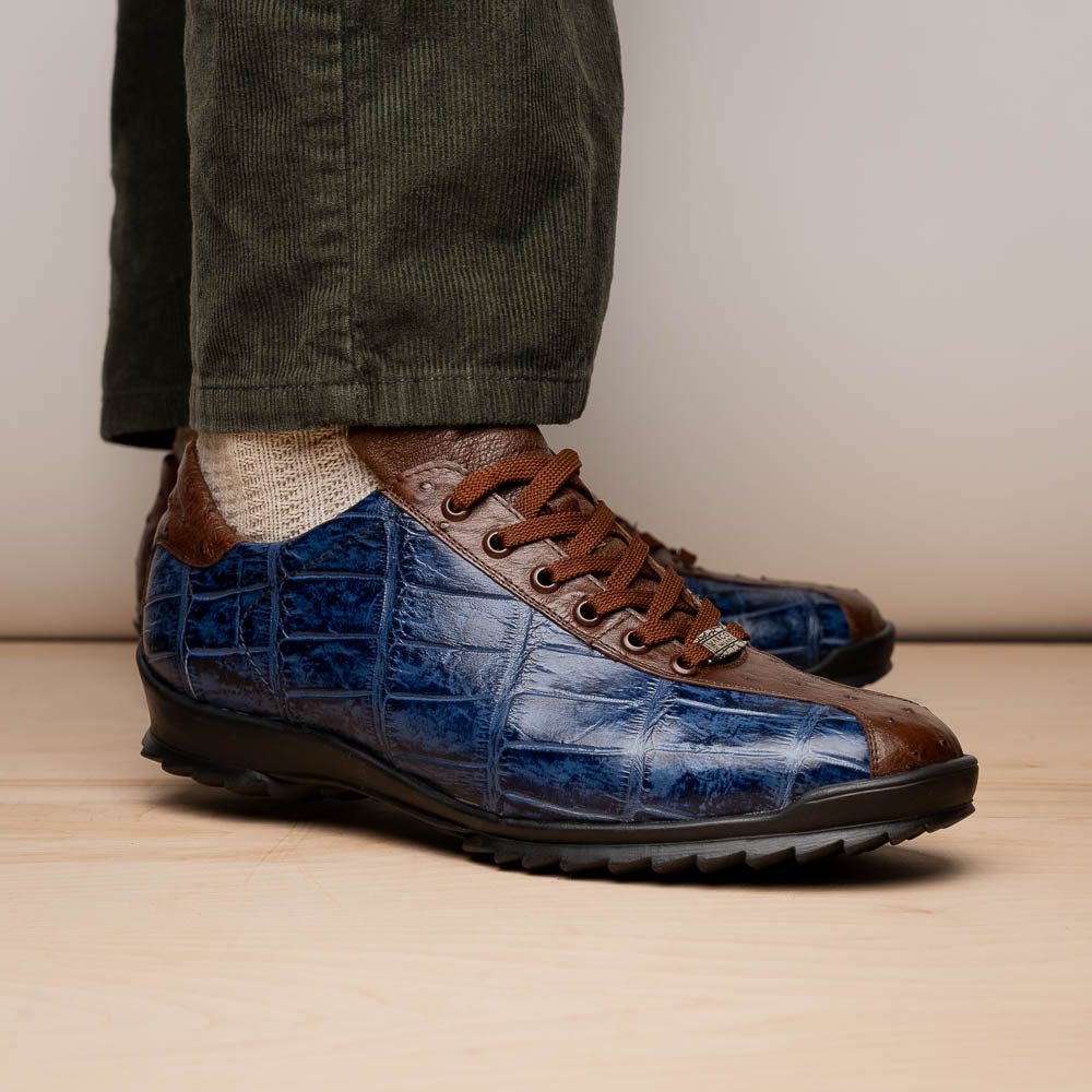 Marco_Di_Milano Saulo Blue Jeans Luxury Leather Shoe