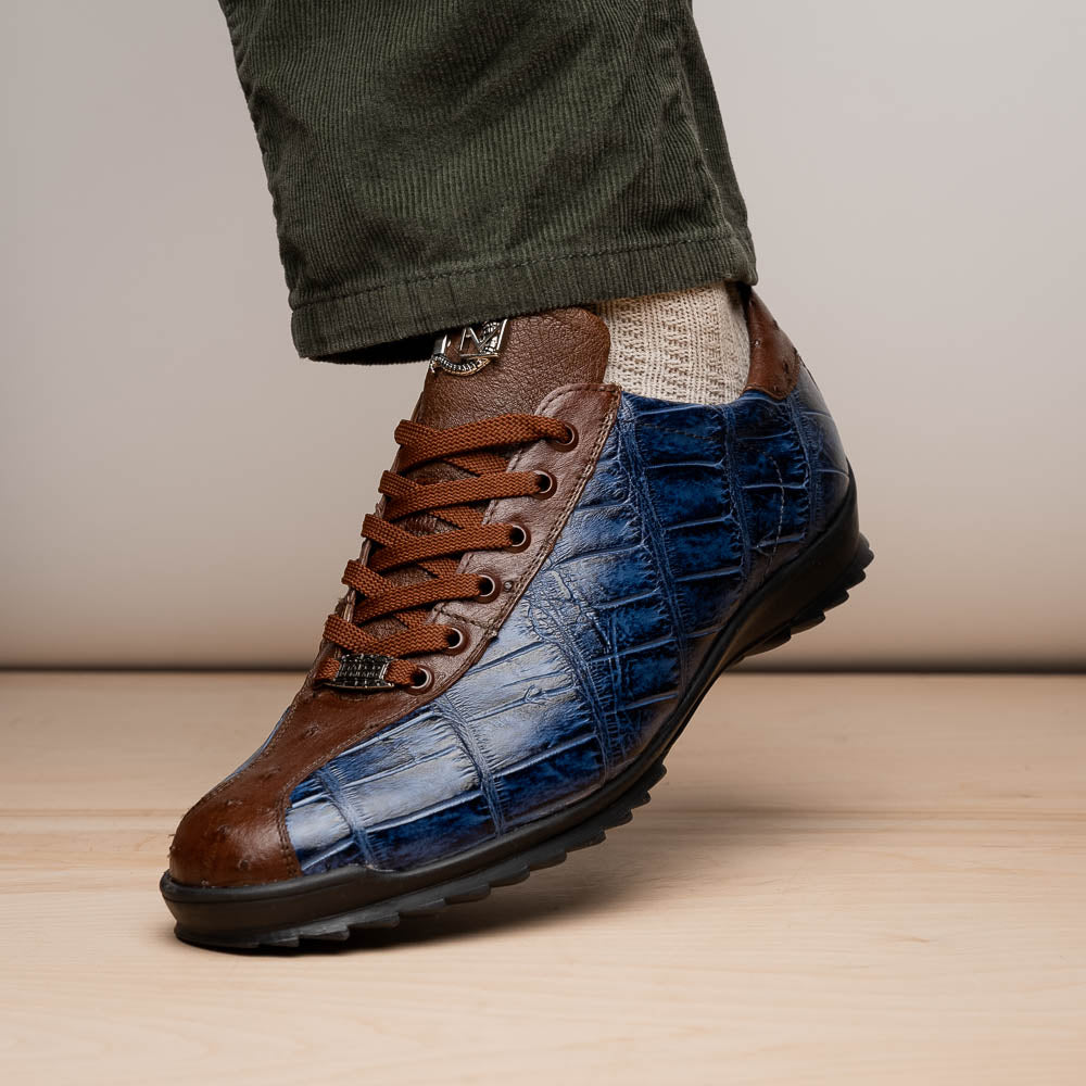 Marco_Di_Milano Saulo Blue Jeans Luxury Leather Shoe