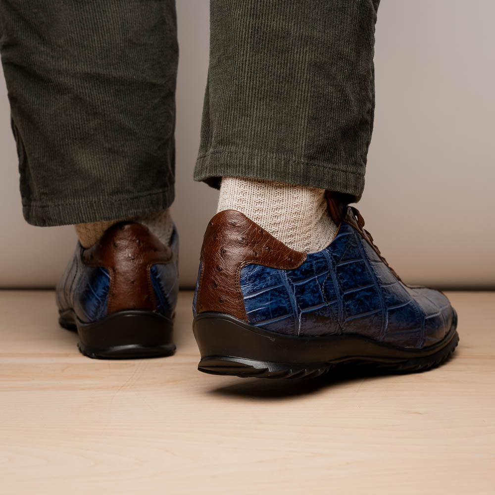 Marco_Di_Milano Saulo Blue Jeans Luxury Leather Shoe