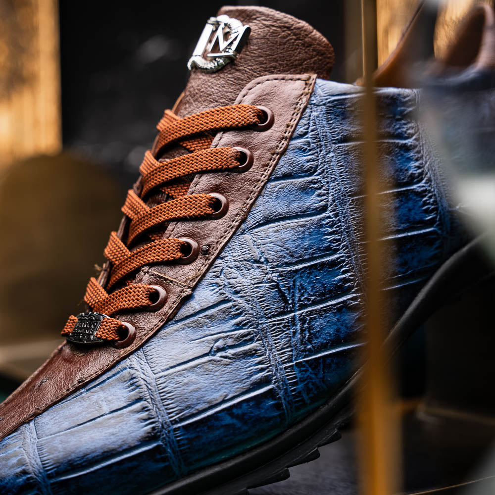 Marco_Di_Milano Saulo Blue Jeans Luxury Leather Shoe