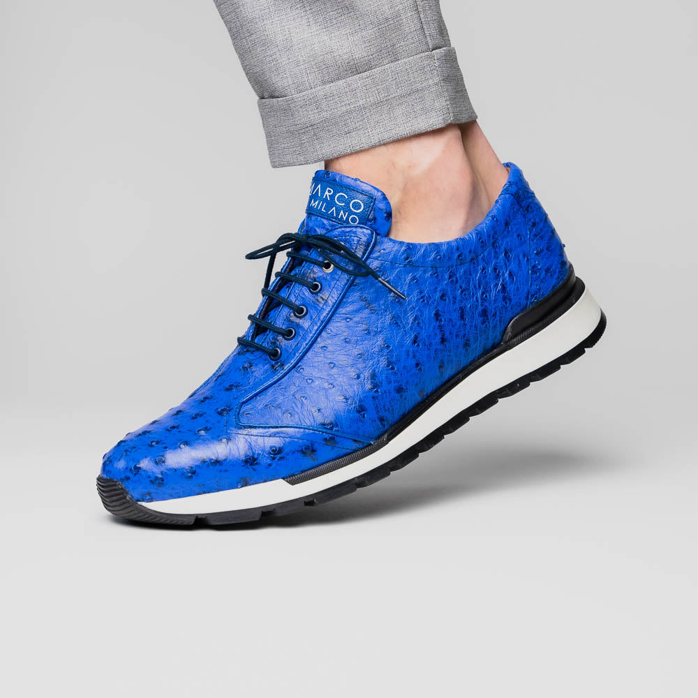 Marco_Di_Milano Scanno: Electric Blue Italian Leather Shoe