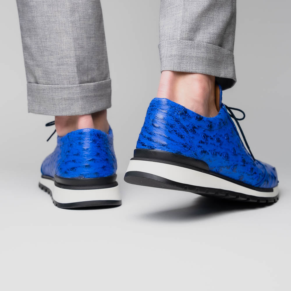 Marco_Di_Milano Scanno: Electric Blue Italian Leather Shoe