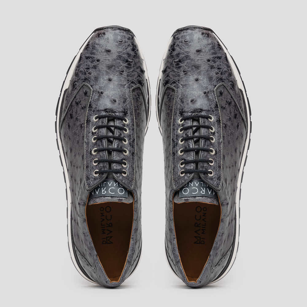 Marco Di Milano Scanno Antique Gray Leather Oxford