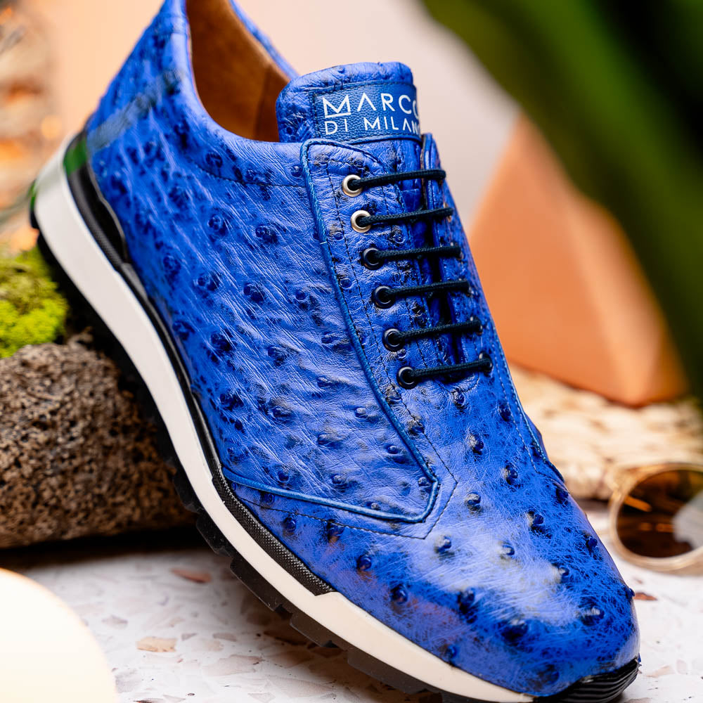 Marco_Di_Milano Scanno: Electric Blue Italian Leather Shoe