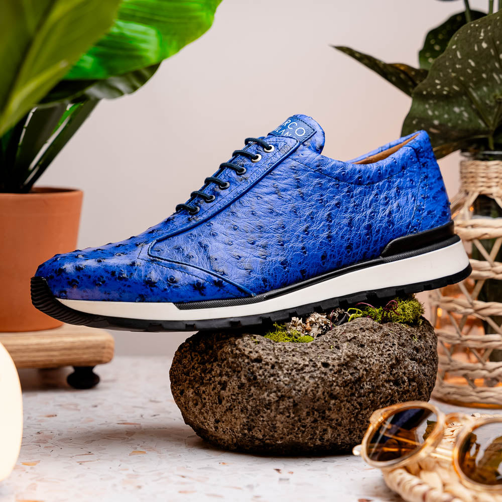 Marco_Di_Milano Scanno: Electric Blue Italian Leather Shoe