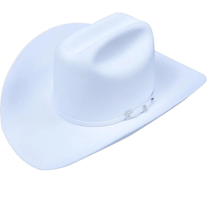 Serratelli 3X Felt Western Cowboy Hat White 4" Brim
