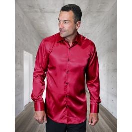 statement-men-s-long-sleeve-woven-shirt-solid-color-satin
