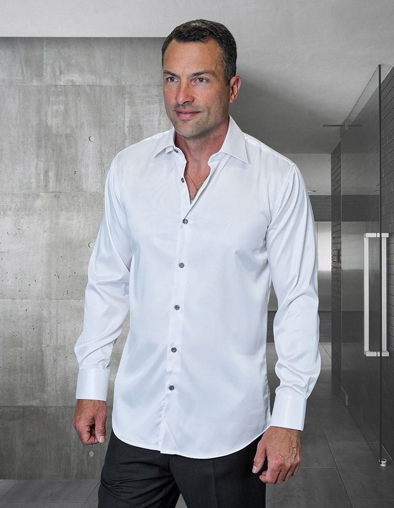statement-men-s-long-sleeve-woven-shirt-solid-color-satin