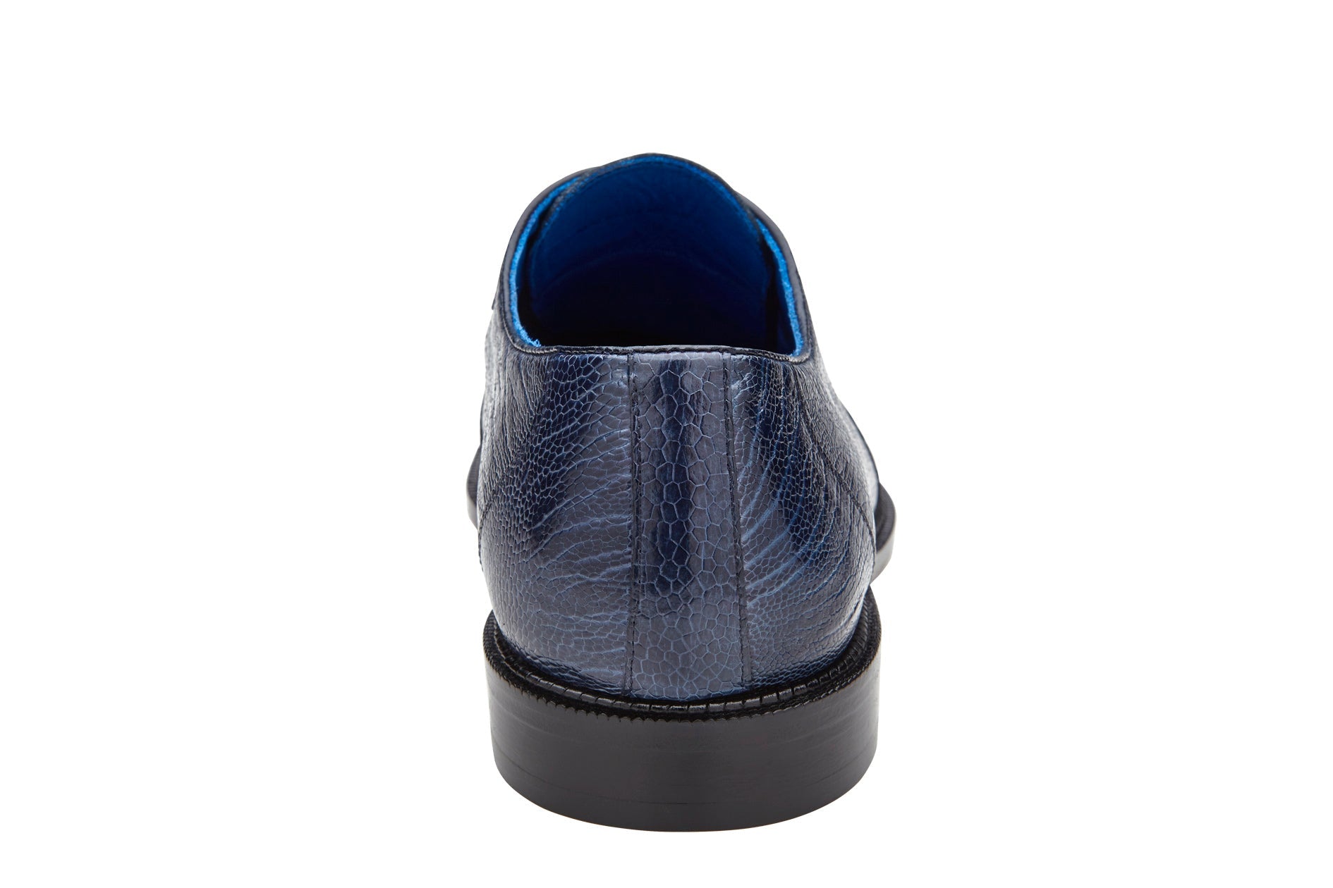 Belvedere Siena Navy Genuine Ostrich Leather Shoe
