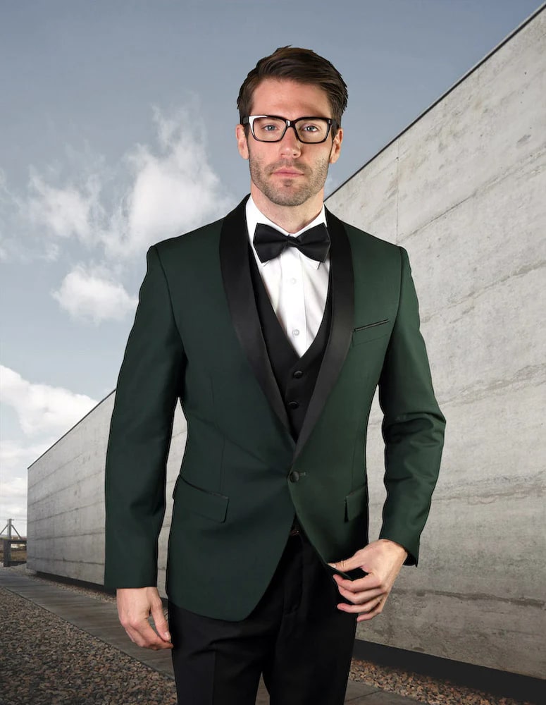 Trajes De Dombre Para Boda - Trajes De Novio - Traje Para Hombre - Hunter with Black Suit