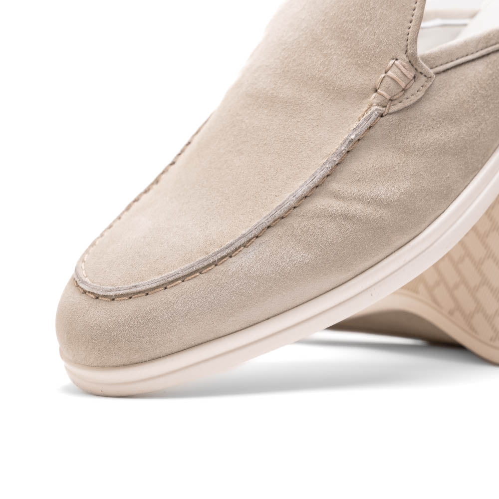 Zelli Soro Sueded Goatskin Slip-On Mule in Grey