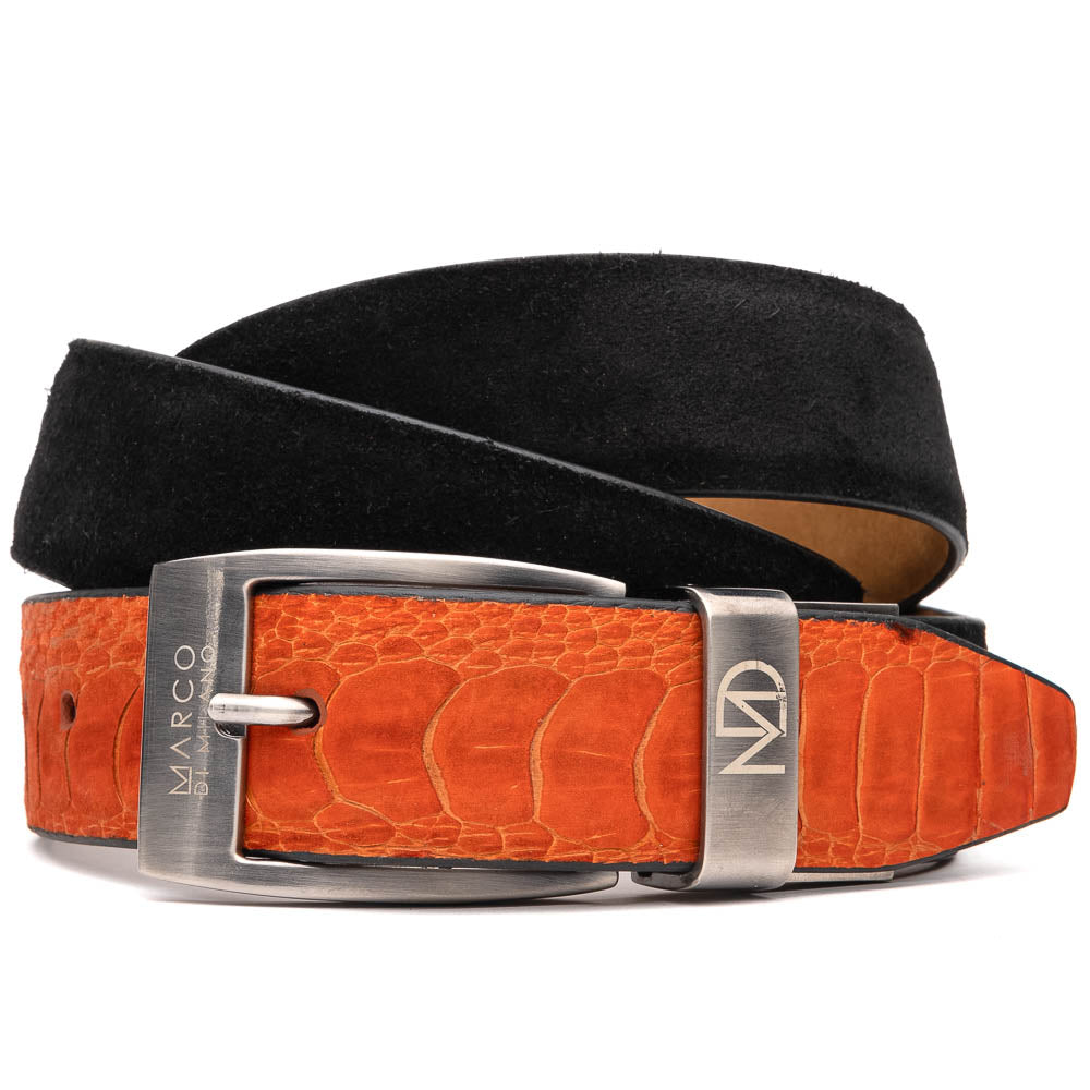 Marco Di Milano Hugo Belt - Orange & Black Leather Loafer