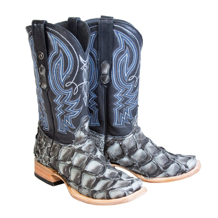 Men's Genuine Monster Fish Square Toe Boots Oryx