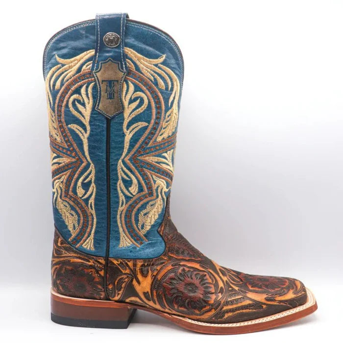 Men's Jaw Dropper Hand Tooled Square Toe Boots Orix