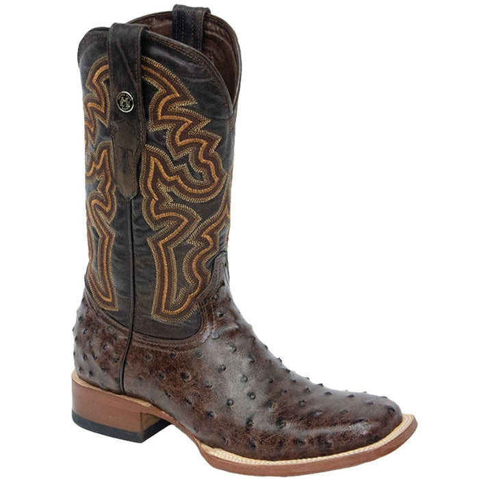 Botas de punta cuadrada con estampado de cocodrilo Deacon para hombre de Tanner Mark, color marrón