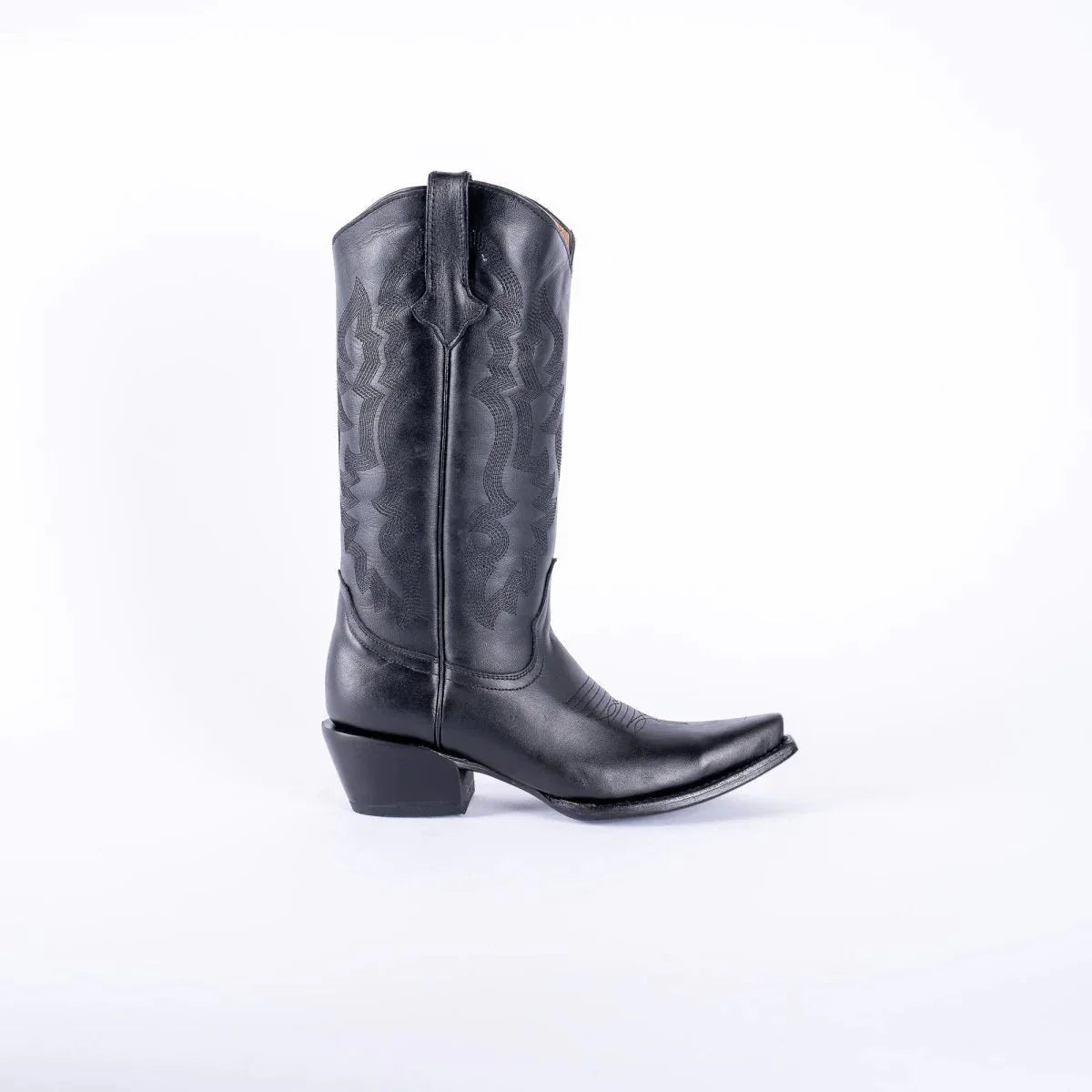 Tanner Mark Women's Dark Horse Snip Toe Leather Boots Black Calf