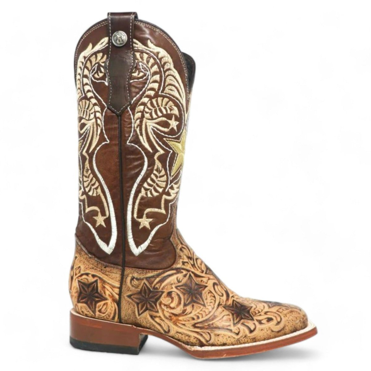 Tanner Mark Women's Dirt Road Diva Hand Tooled Square Toe Leather Boots Orix TML207087