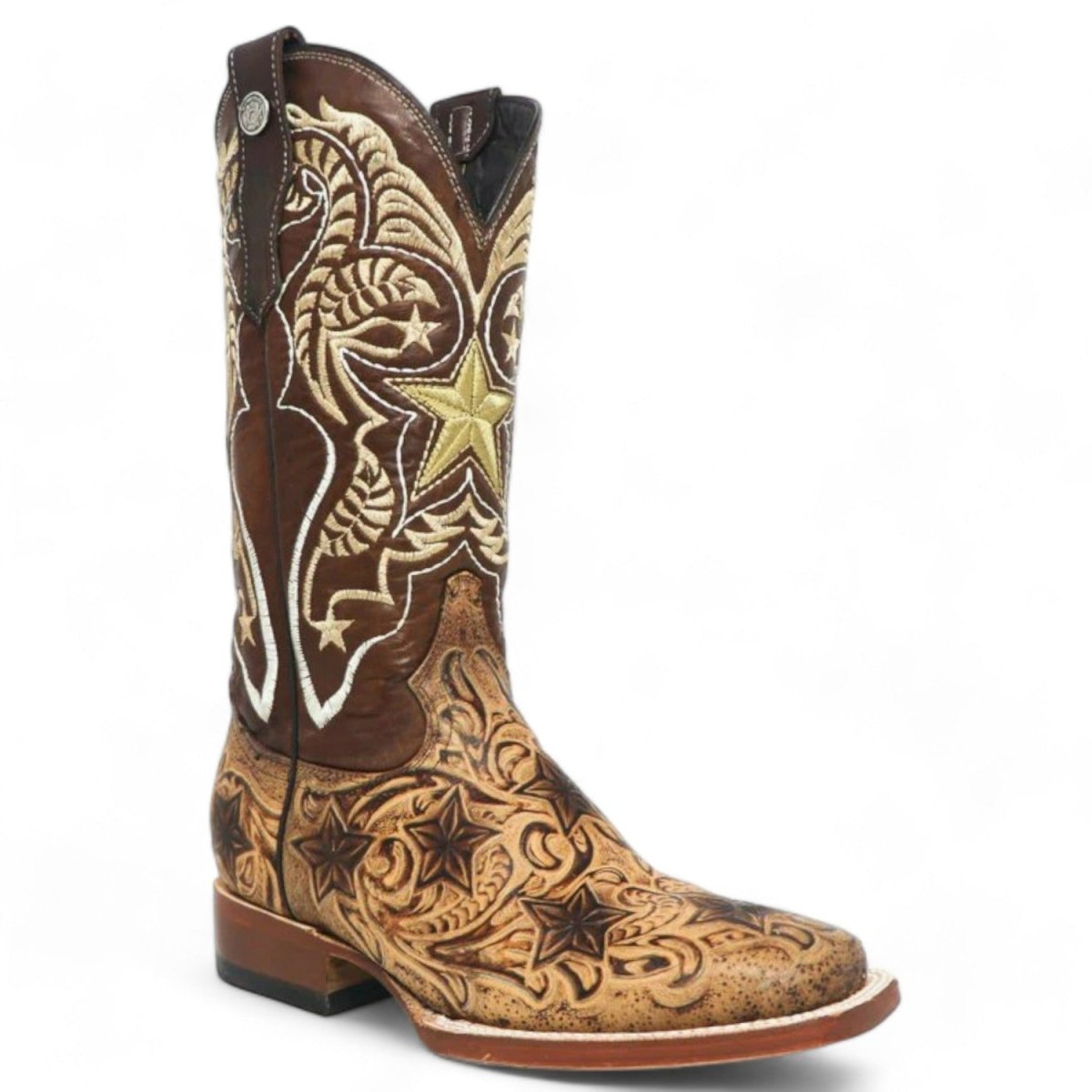 Tanner Mark Women's Dirt Road Diva Hand Tooled Square Toe Leather Boots Orix TML207087