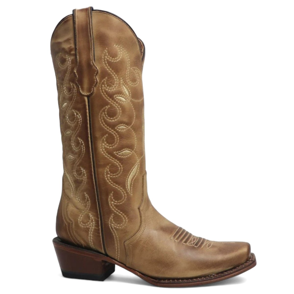 Tanner Mark Women's 'Lewisville' Leather Square Toe Boots Sand