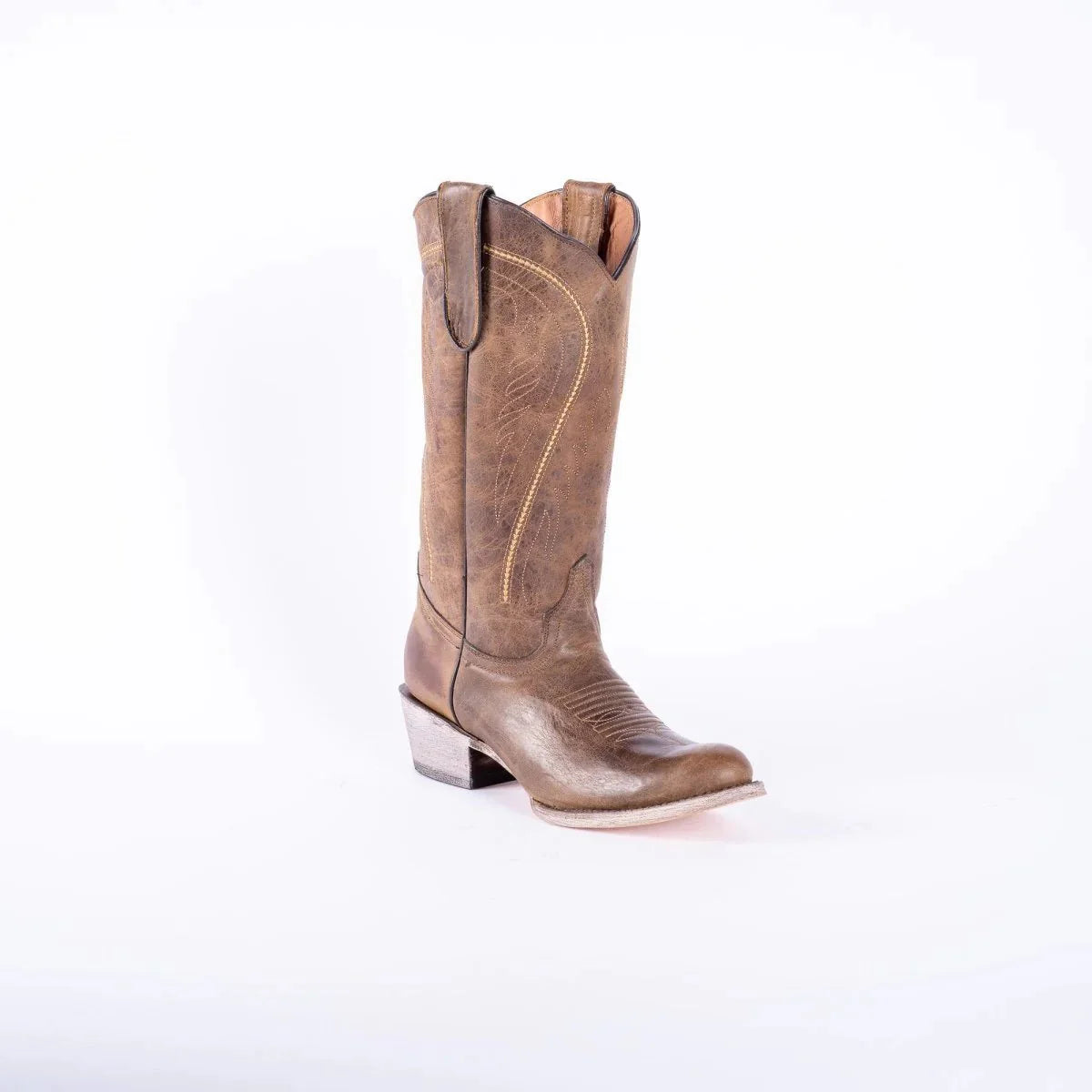 Tanner Mark Women's Savage Leather Round Toe Boots Brown