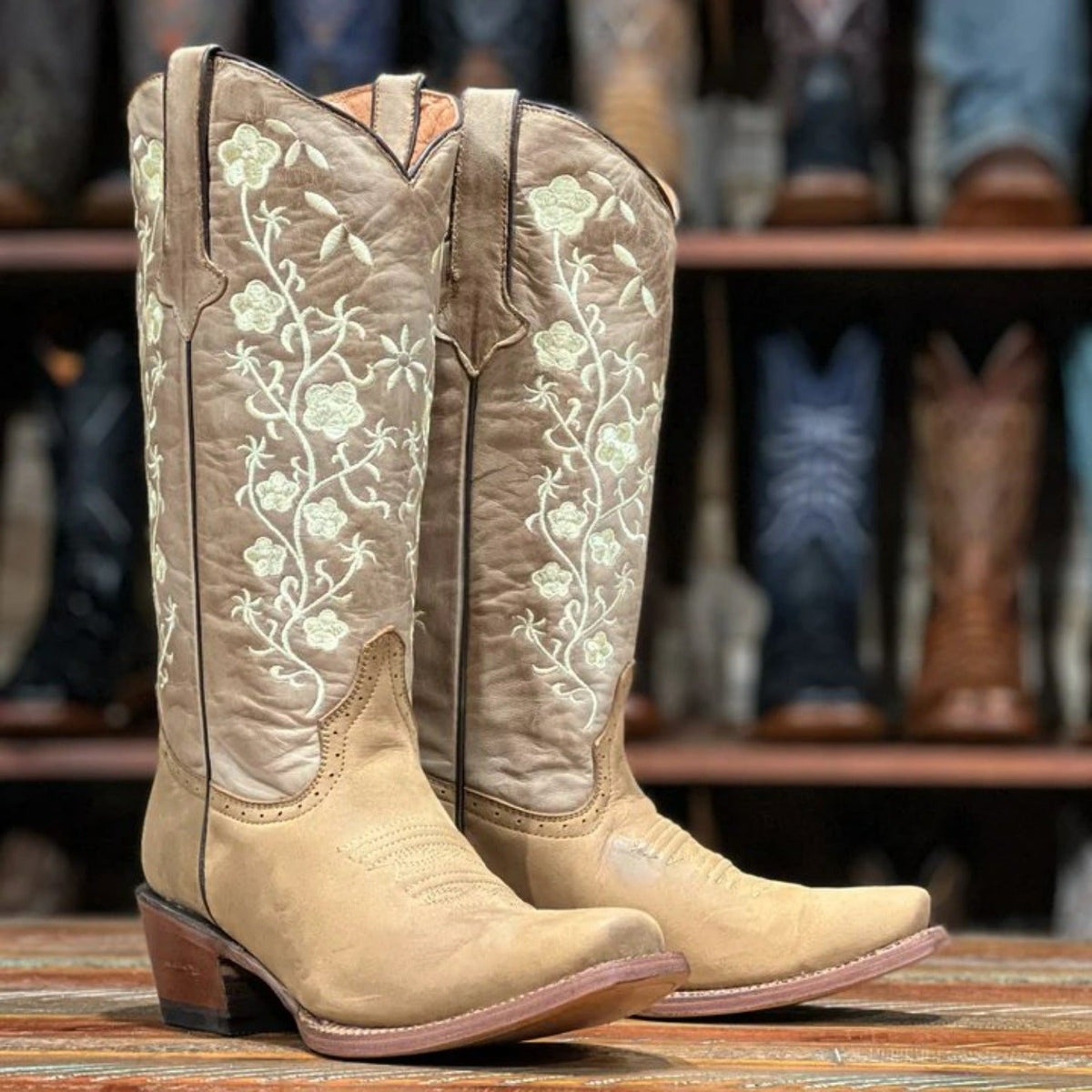 Tanner Mark Women's Turin Square Toe Leather Boots Crazy Brown