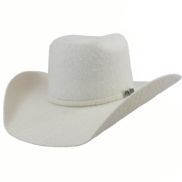 White Texan - Texana Cuernos Chuecos 10X Color Blanco Vakera Grizzly CC