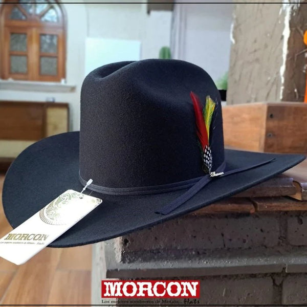 Sinaloa Hat - Texana Morcon 20X Estilo Sinaloa con Plumas