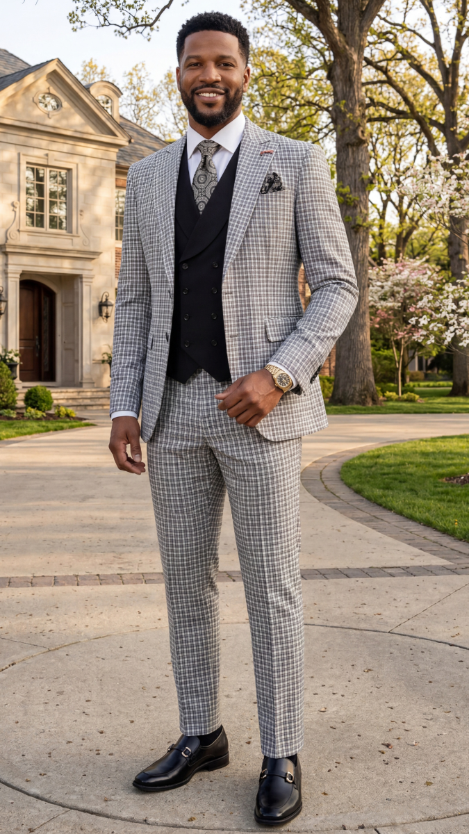 statement-men-s-3-piece-100-wool-tailored-fit-suit-gingham-pattern