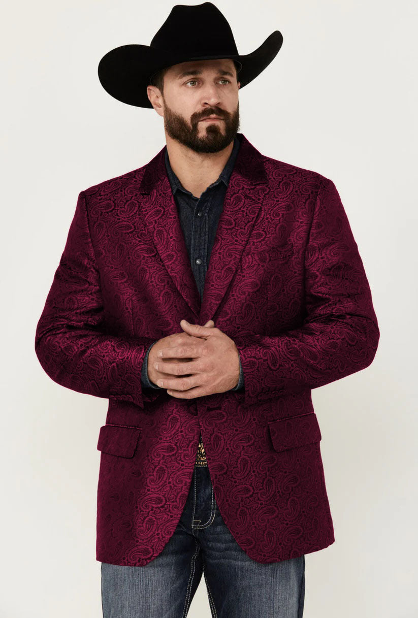 western-blazer-para-hombre-saco-vaquer-paisly-fabric-burgundy-color