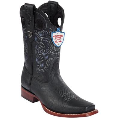 Men's Wild West Genuine Leather Square Toe Boots 27627