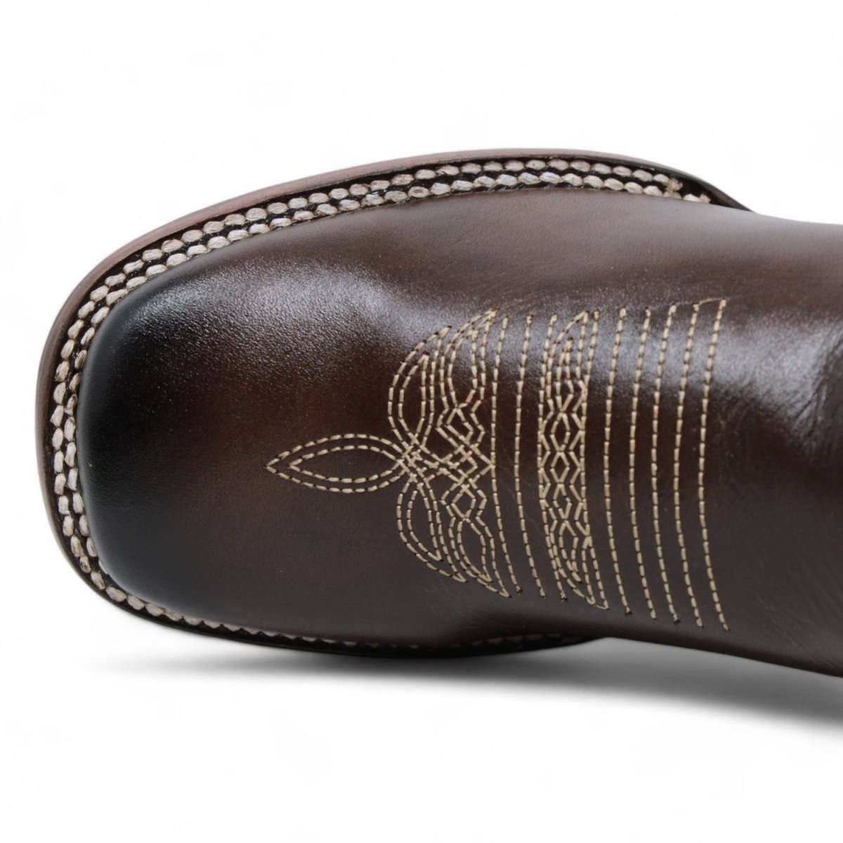 Women's Diana Square Toe Leather Boots Brown