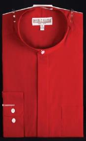 SKU*AC-461 Borgoña Unidos Collar Vestir Camisa con Botón Bofetada