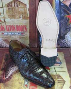 SKU*HA383 De los hombres Auténtico marrón caimán cuero revestimiento zapato