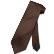 SKU*HA642 Chocolate marrón Rayas Diseño de los hombres Cuello Corbata