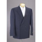 SKU*NS402 Nuevo Mens Doble Vestido Azul Marino Breasted Suit