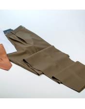 SKU*TJ224 Caqui Camisa & Corbata & Lana Vestir Pantalones Paquete
