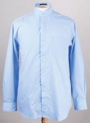SKU*PN_J54 Ligero Azul Unidos Collar Largo Manga Vestir Camisa