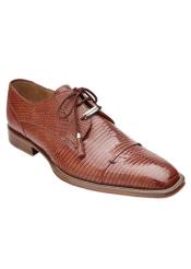 SKU*HA1874 Belvedere Miel marrón Color Exótico Auténtico Lagartija Piel Zapato