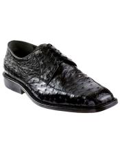 SKU*KS120 Avestruz Los Altos Oxfords Estilo Negro Vestir Zapatos