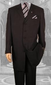 SKU*Ac125 Sólido Líquido Negro largo de la chaqueta del traje de Zoot