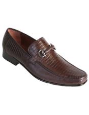 SKU*HA3125 Auténtico Teju Lagartija Piel Cómodo marrón Cuero Zapatos