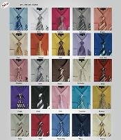 SKU*PN60 Multi Color Vestir Camisa Con Corbata y Pañuelo Combo