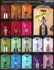 SKU*VN8965 Disponible en 30 Colores Poli/Algodon Nuevo Vestir Camisa y Corbata Conjunto