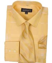 SKU*HA1998 Clásico Ajuste Oro Color Untado collar A rayas Corbata con Camisetas